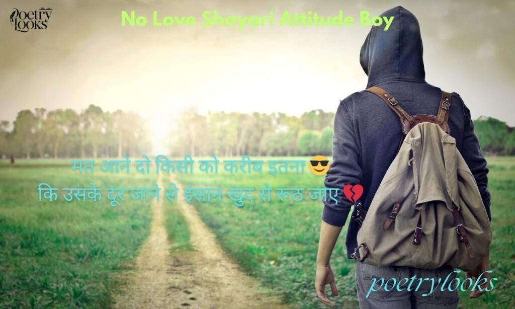 No Love Shayari Attitude Boy