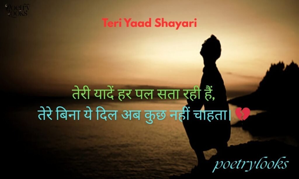 Teri Yaad Shayari